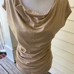 New York & Company Gold Tone Stretch Top